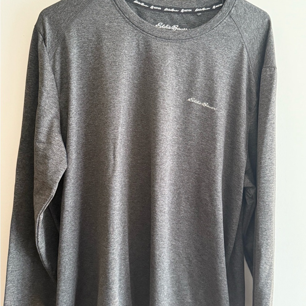 Eddie Bauer Men's Charcoal Long Sleeve thick shirt